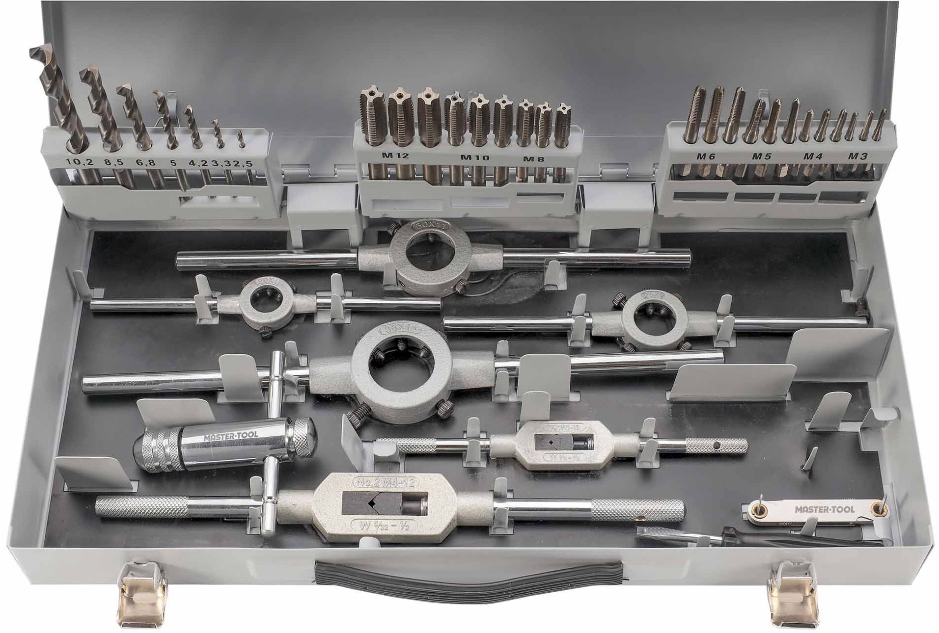 Резьбонарезной набор M3-M12 HSS-G Master-Tool 1017501010002, 45 предметов - фото