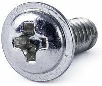 Винт с прессшайбой и тупым концом, оцинкованная сталь