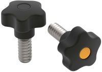 Ручка-винт звездообразная с оцинкованным стержнем М10х20 U72-50, пластик