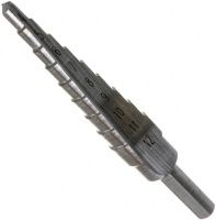 Сверло ступенчатое 4-12 мм, хвостовик 6 мм HSS Messer 19-09-412, 9 ступеней