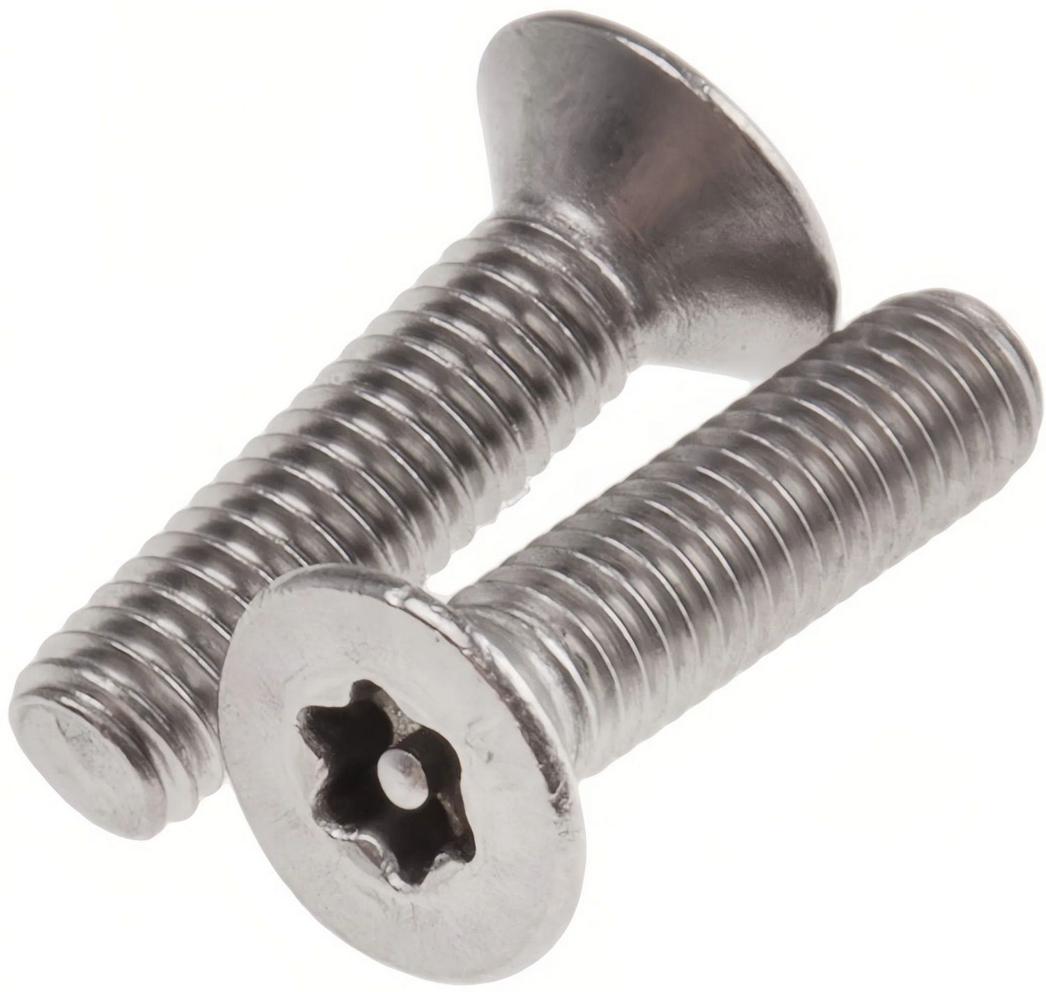 Винт с потайной головкой и шлицем TORX-Pin DIN 7991 (ISO 10642, 88117), нержавеющая сталь А2 - фото