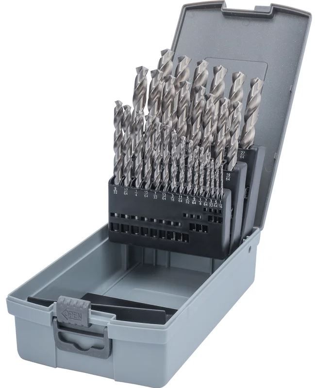 Изображение товара Набор сверл по металлу 29 шт H-Tools 214851HTRO один из лучших для профессиональной обработки