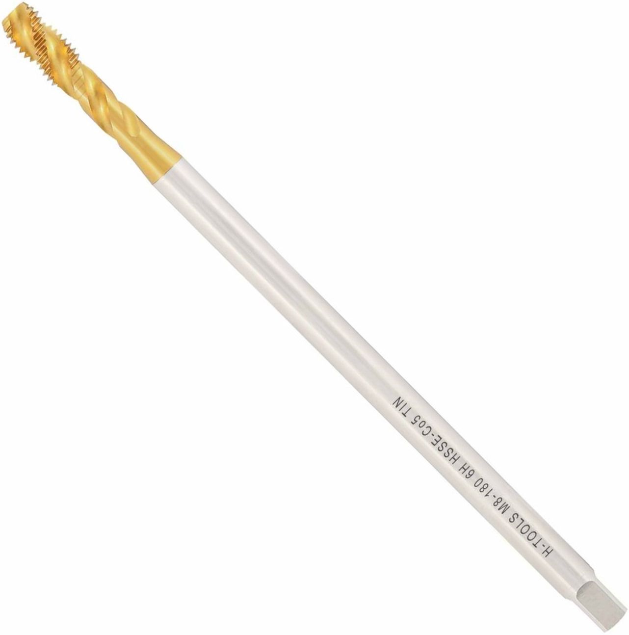 Метчик машинный спиральный удлиненный DIN 371 XL HSSE-TiN H-Tools, метрическая резьба - фото