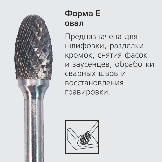 Борфреза твердосплавная E (TRE) HM H-Tools - фото