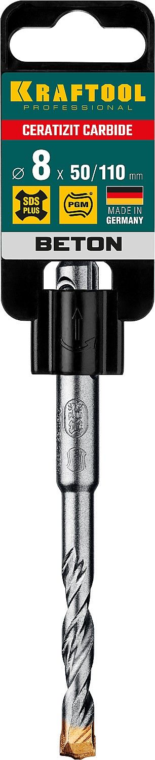 Бур по бетону с хвостовиком SDS-plus Ceratizit Carbide Kraftool - фото