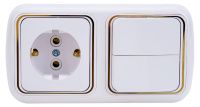 Блок СУ Гармония Люкс с золотой вставкой BYLECTRICA 2В-РЦ-497