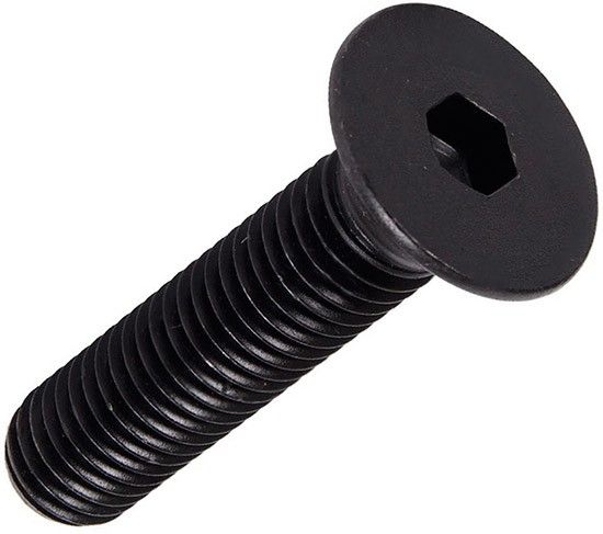 Винт дюймовый 1/2"-13 x 1 1/4 (32 мм) DIN 7991 UNC (ISO 10642), класс прочности 10.9 (Grade 8) - фото