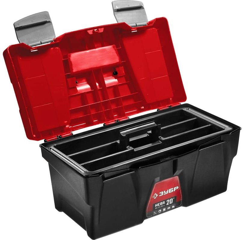 Ящик для инструментов пластиковый 20" 500х250х260 мм НЕВА-20 ЗУБР 38323-20 - фото