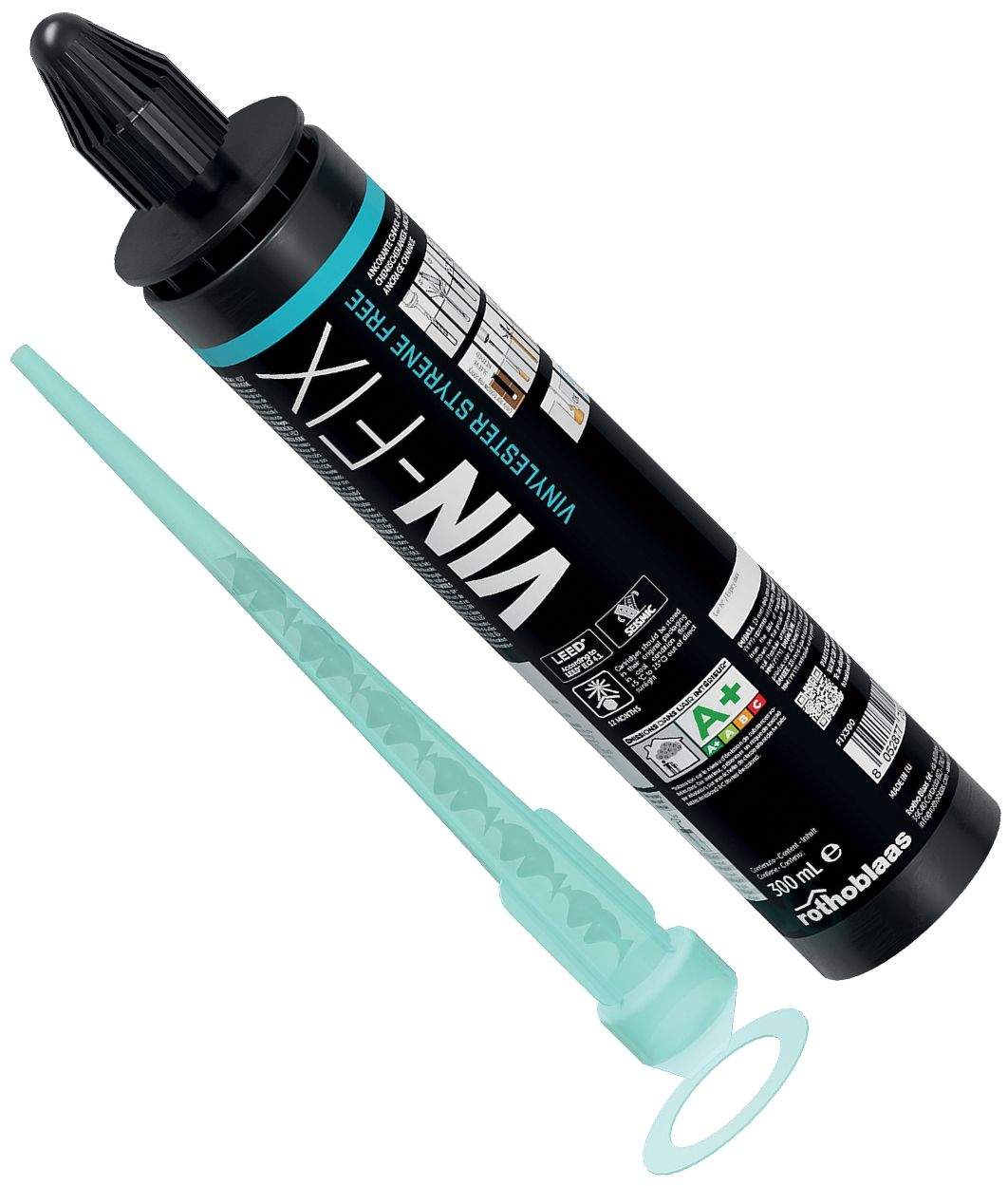 Химический анкер для бетона 300 мл Vin Fix Holz Technic FIX300, винилэстер, с насадкой - фото