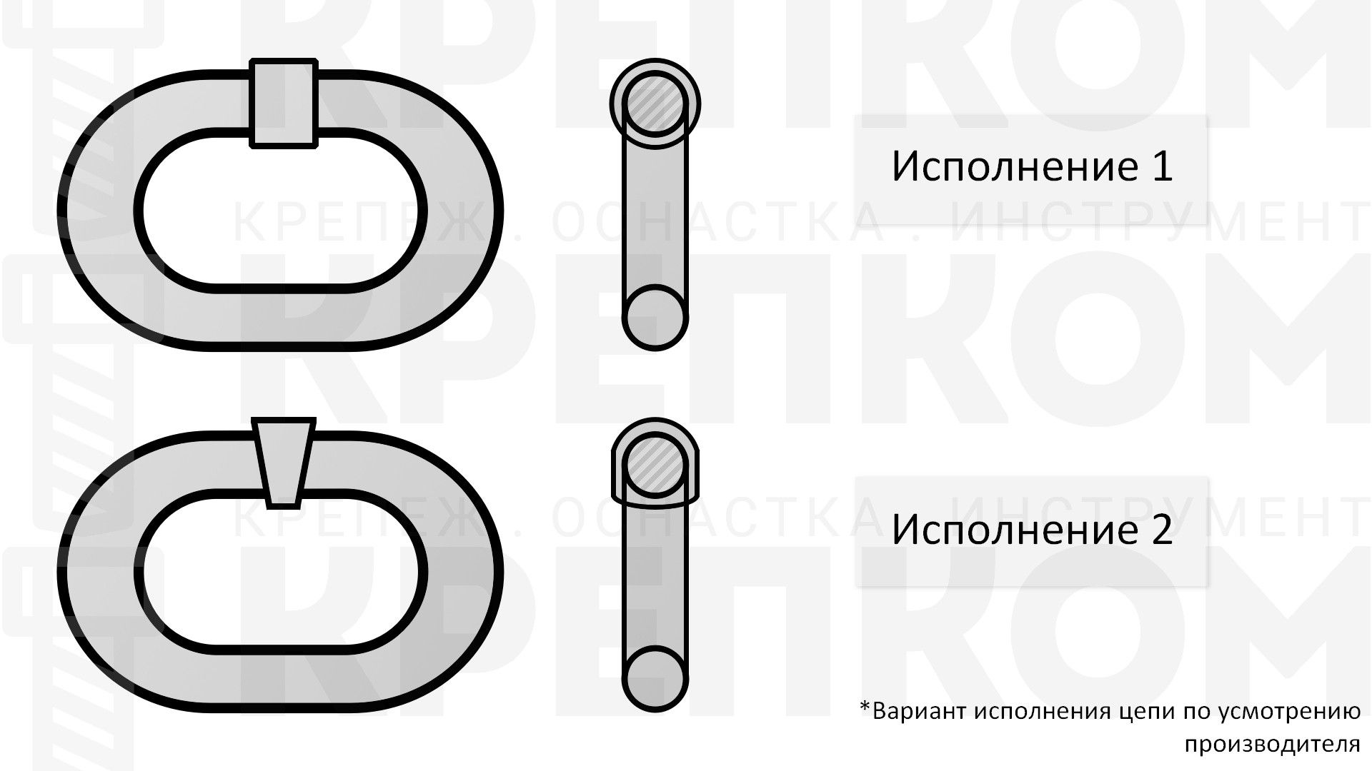 Грузоподъемная цепь 22х66 мм (Т8), оцинкованная - фото