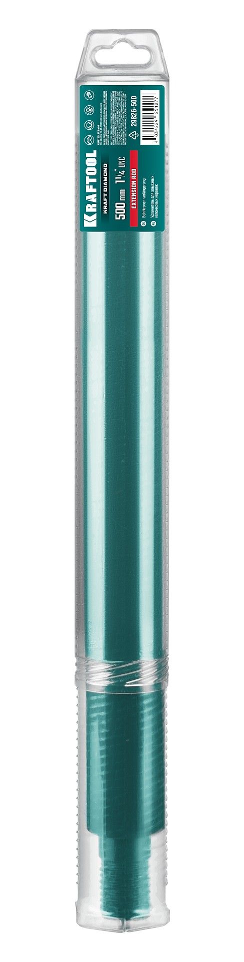 Удлинитель для алмазных коронок 300 мм, посадка 1 1/4" Kraftool 29826-300 - фото