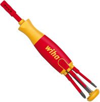 Отвертка диэлектрическая с набором бит WIHA LiftUP Electric 2831 38613, 6 шт