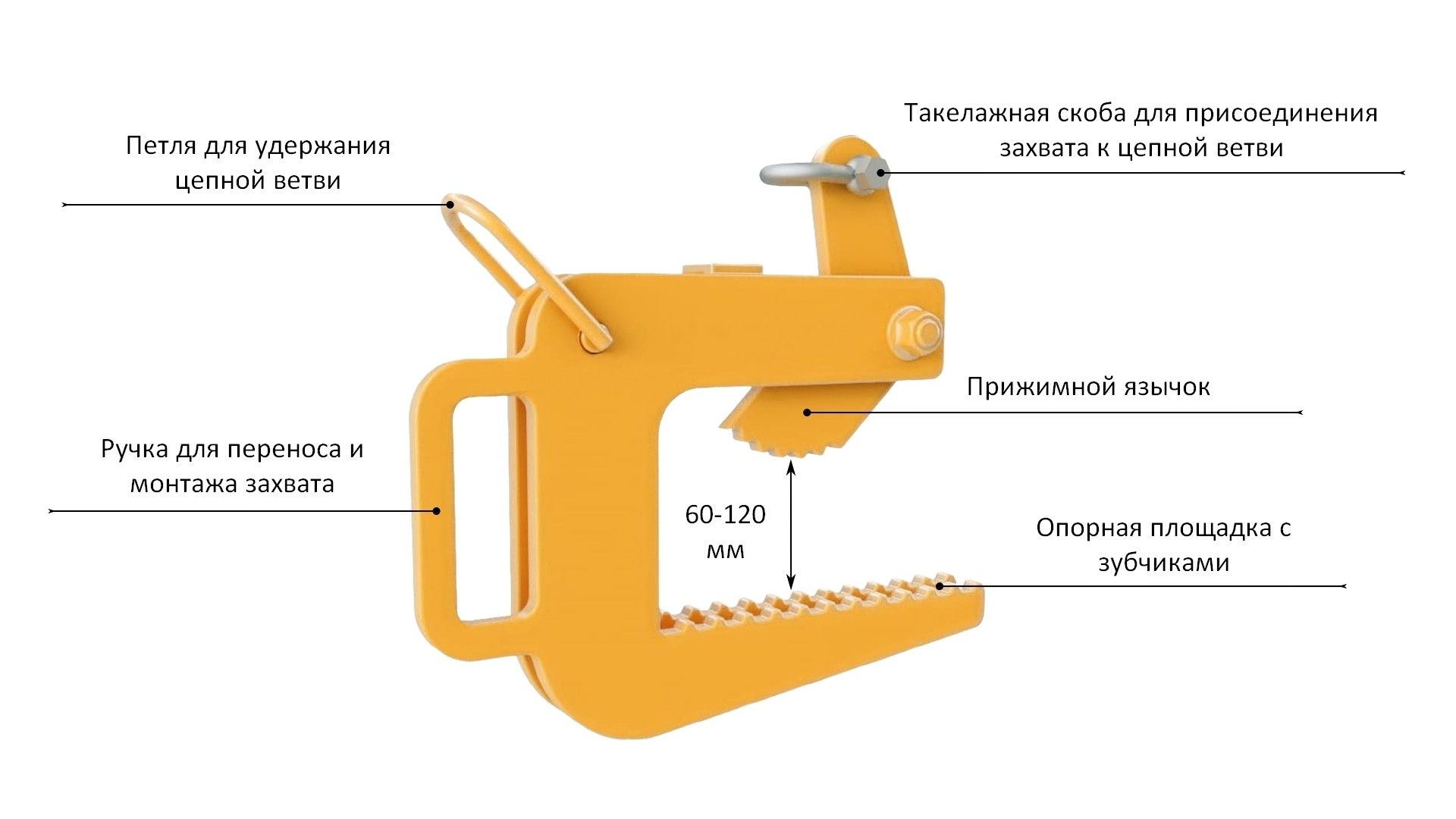 Захват для бетонных колец 1 т ZBK-1.0 - фото