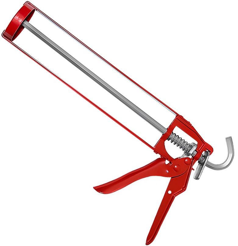 Пистолет скелетный для герметика 310 мл шестигранный шток МастерАлмаз 10509214, сталь - фото