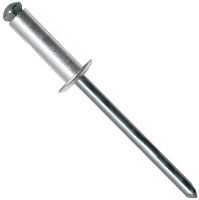 Заклепка вытяжная лепестковая со стандартным бортиком 4х25 мм, алюминий/сталь