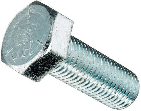 Болт дюймовый UNC 1-8 х 6 (152 мм) DIN 933, класс прочности 8.8 (Grade 5), оцинкованная сталь - фото