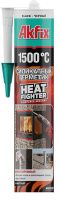 Герметик силикатный 280 мл 1500 Heat Fighter AKFIX SA1501, черный