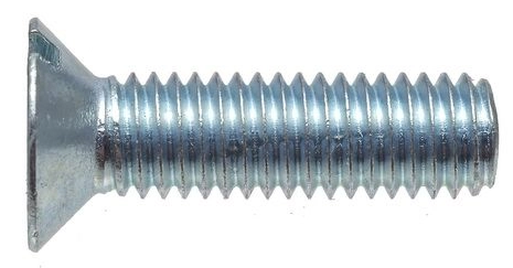 Винт дюймовый с потайной головкой и прямым шлицем UNC #4 - 40x3/8" DIN 963 (ISO 2009), нержавеющая сталь А2 - фото