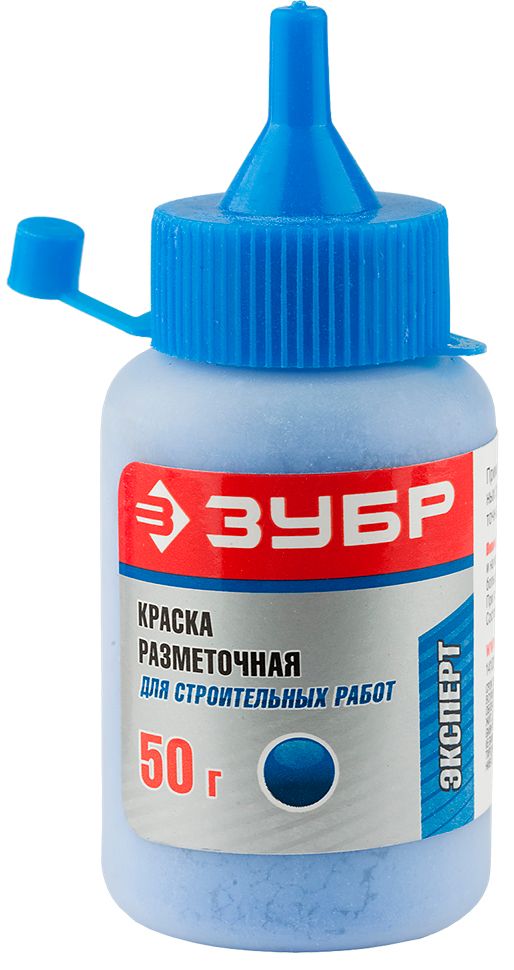Краска разметочная для строительных работ ЗУБР 4-06405-1_z01 (синяя), 50 гр - фото