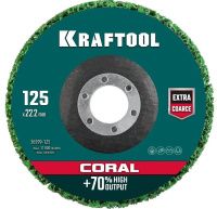 Круг абразивный, полимерно-шлифовальный синтетический 125х22,2 мм Kraftool 36599-125