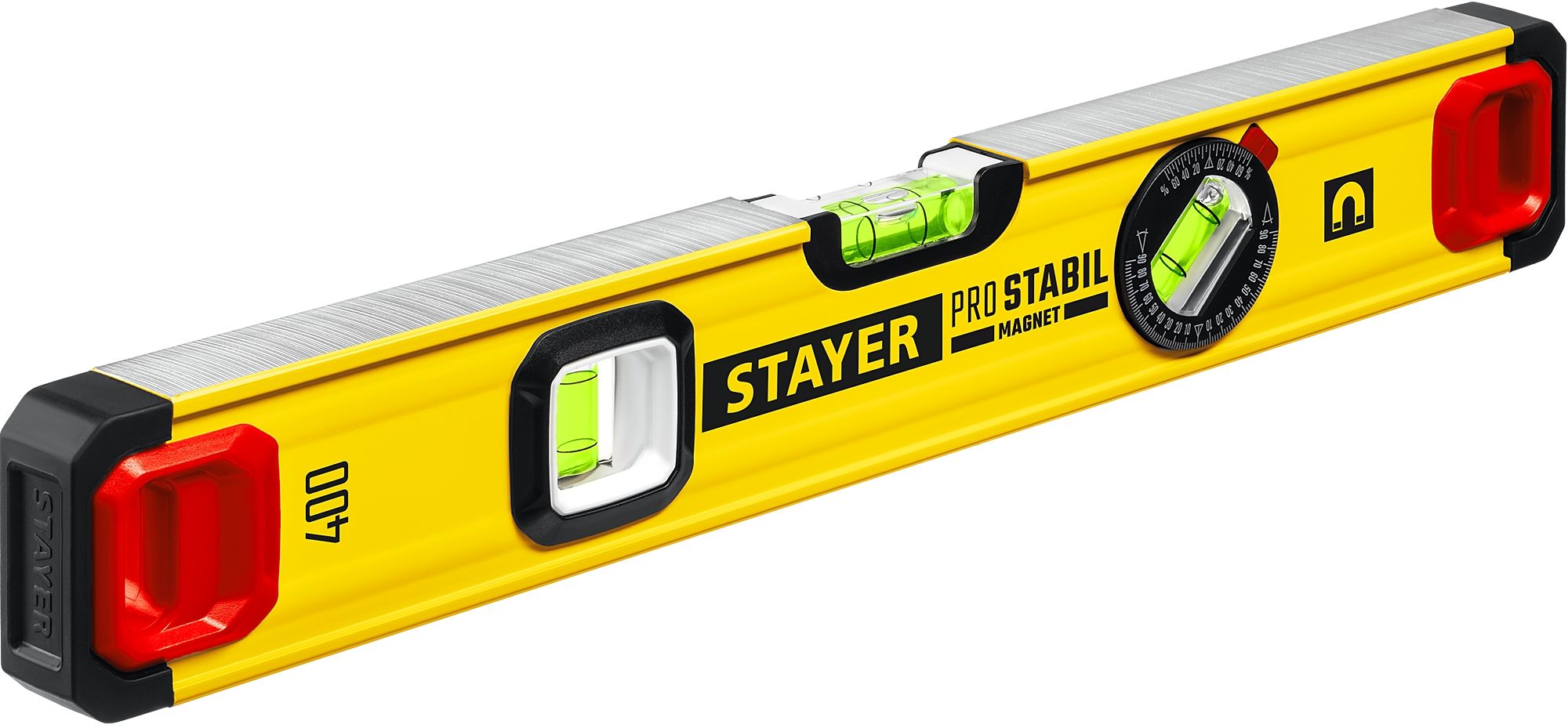Уровень магнитный с поворотным глазком 400 мм Stayer Pro Stabil Professional 3480-040, усиленный - фото