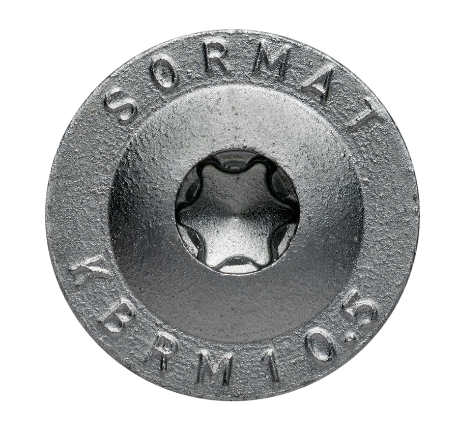 Шуруп 10,5х185 KBRM Sormat с прессшайбой 9640075154, оцинкованная сталь - фото