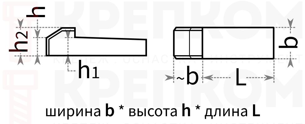 Шпонка клиновая врезная DIN 6887 - фото