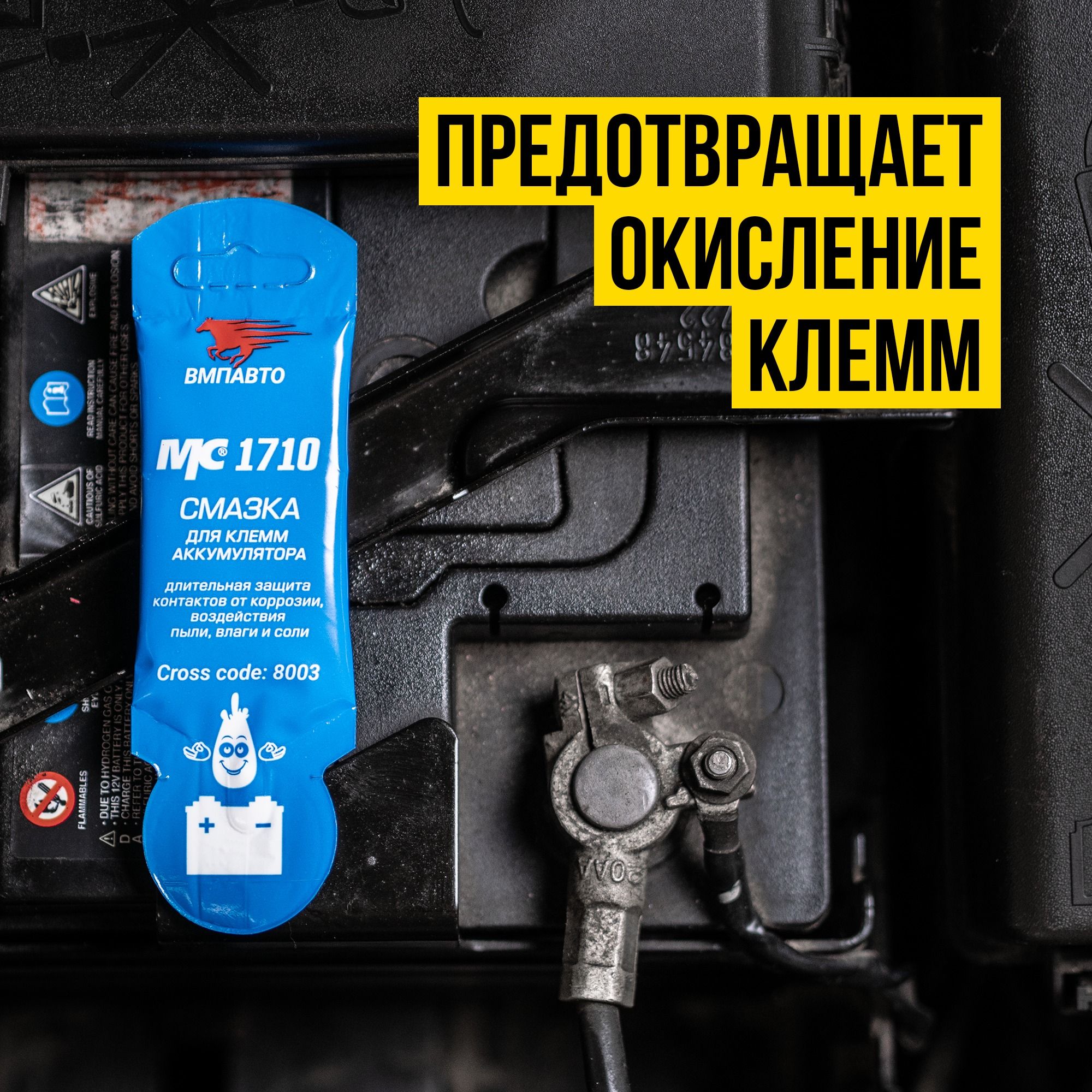 Смазка для клемм аккумулятора МС 1710 ВМПАВТО 8003, 10 гр стик-пакет - фото