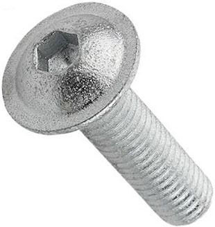 Винт с полукруглой головкой и фланцем М3х6 DIN 7380-2, нержавеющая сталь А2, цинк-ламельное покрытие - фото