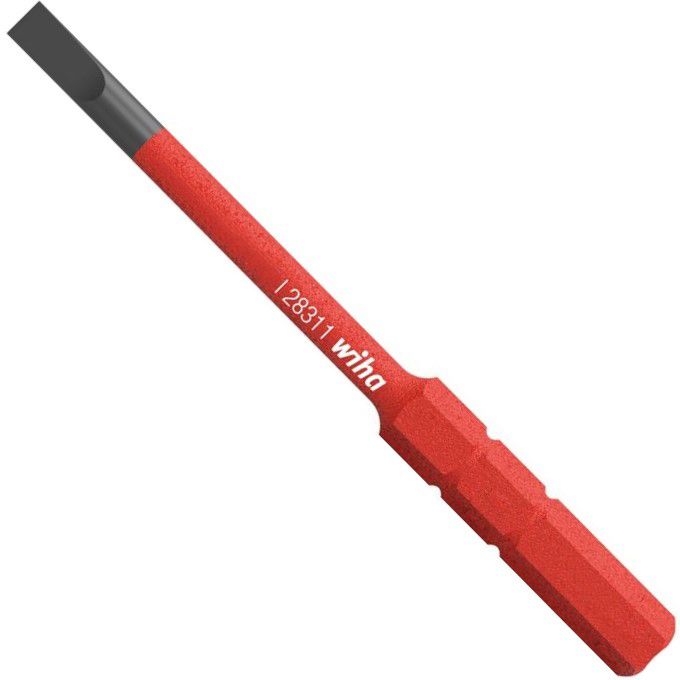 Изображение товара Диэлектрическая битка Wiha SL2,5x0,4x75 мм SoftFinish electric slimBits