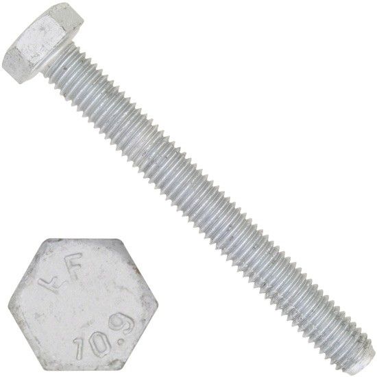 Болт шестигранный М10х40 ISO 4017 (DIN 933), класс прочности 10.9 (flZnncL/480h) - фото