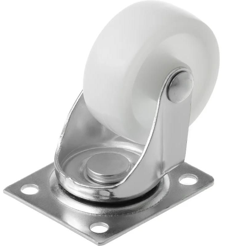 Колесо мебельное полипропиленовое с площадкой, поворотное 50 мм SCPP 25 - фото