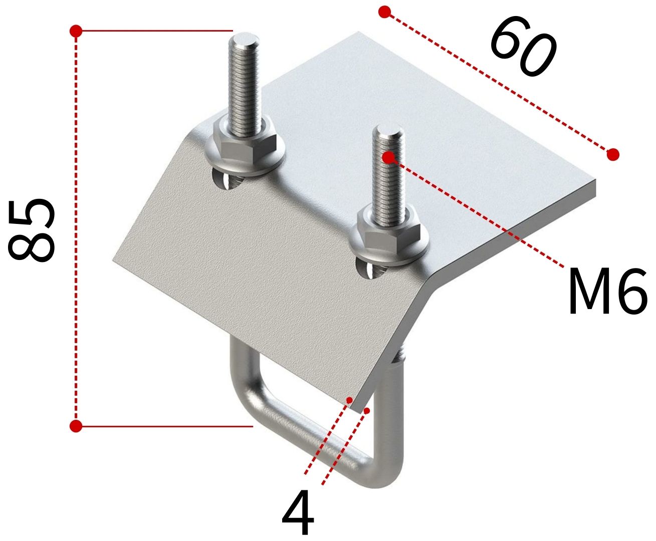 Зажим балочный для профилей 28 (18-30) М6 TERMOCLIP - фото