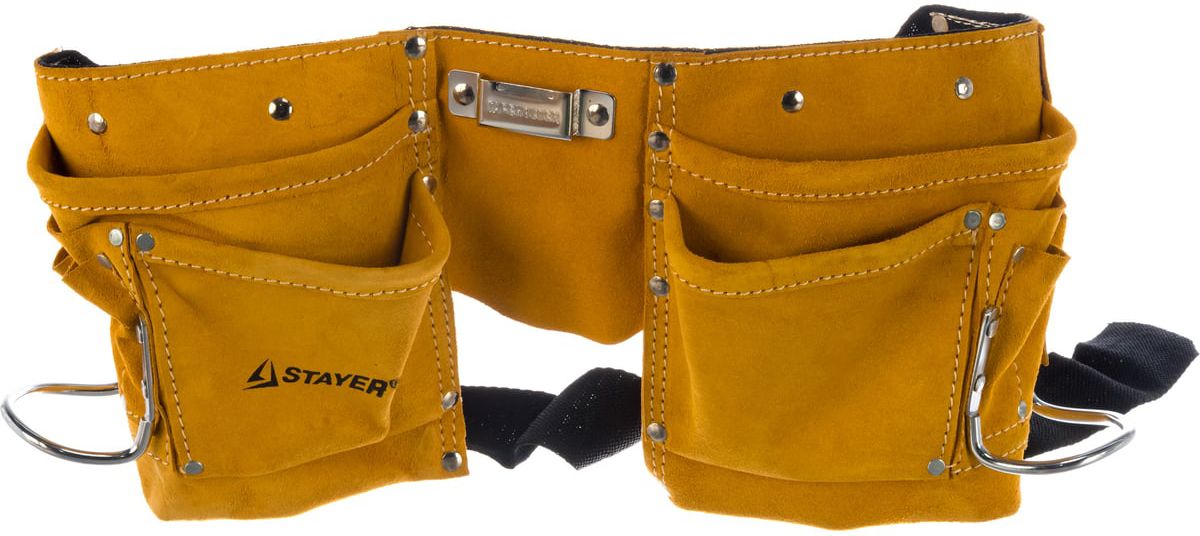 Пояс для инструментов 2 скобы 10 карманов Stayer 38510 - фото
