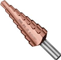 Сверло по металлу ступенчатое 6-20 мм, 8 ступеней Кобальт, 3Т хвостовик ЗУБР 29672-6-20-8_z01, сталь Р6М5