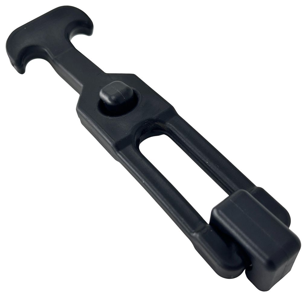 Защелка резиновая для ящиков, боксов L=160 мм, нагрузка 15 кг, B89-3, с открытыми отверстиями - фото