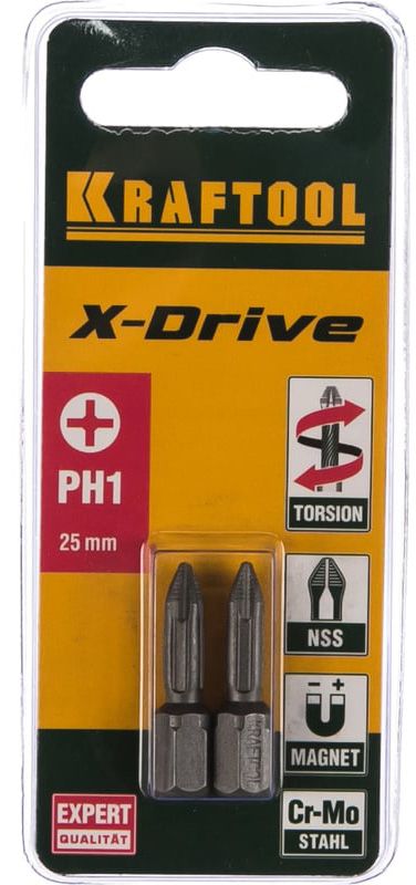 Набор торсионных бит PH X-Drive Expert Kraftool - фото