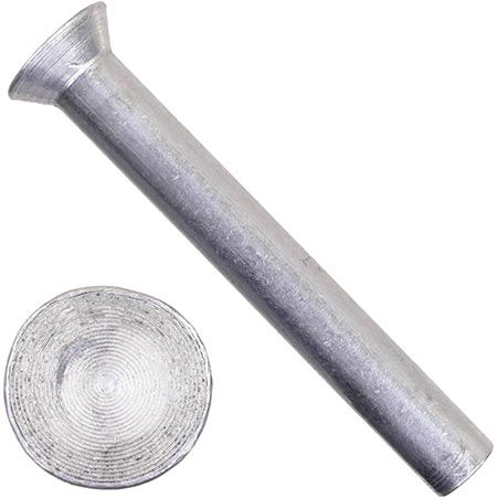 Заклепка под молоток с потайной головкой 2,5х14 мм DIN 661, алюминий - фото