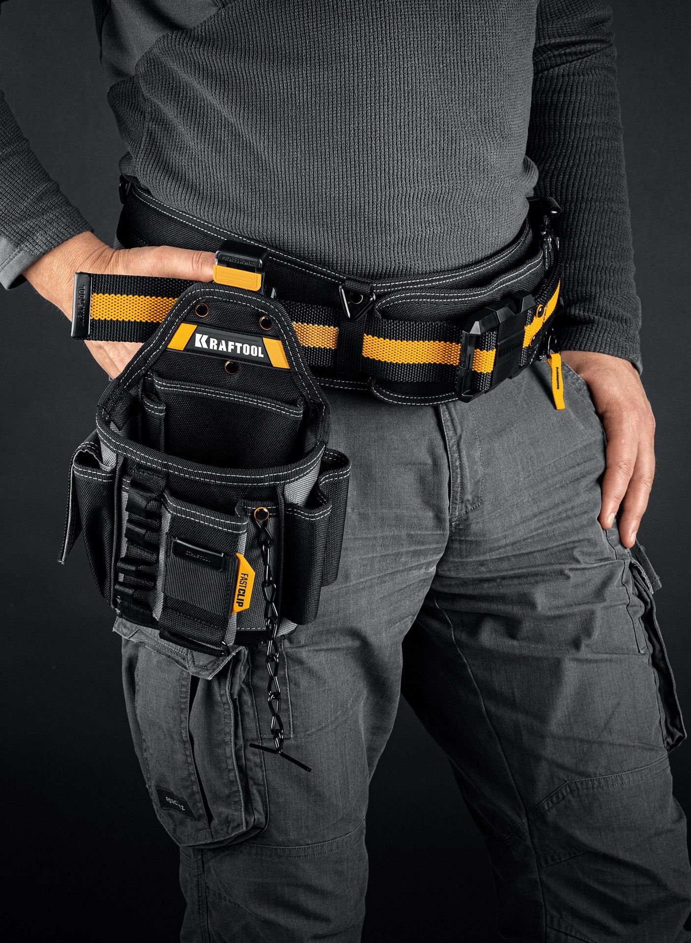 Сумка электрика с креплением FastClip KP- 13E Kraftbuilt Kraftool 38772 - фото