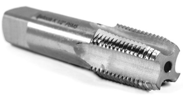 Метчик машинно-ручной конический, исполнение 1, Р6М5 РИ, дюймовая резьба К(NPT) - фото