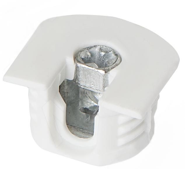 Эксцентрик усиленный в пластиковом корпусе 16 мм (с бортиком) белый, SE04PB - фото