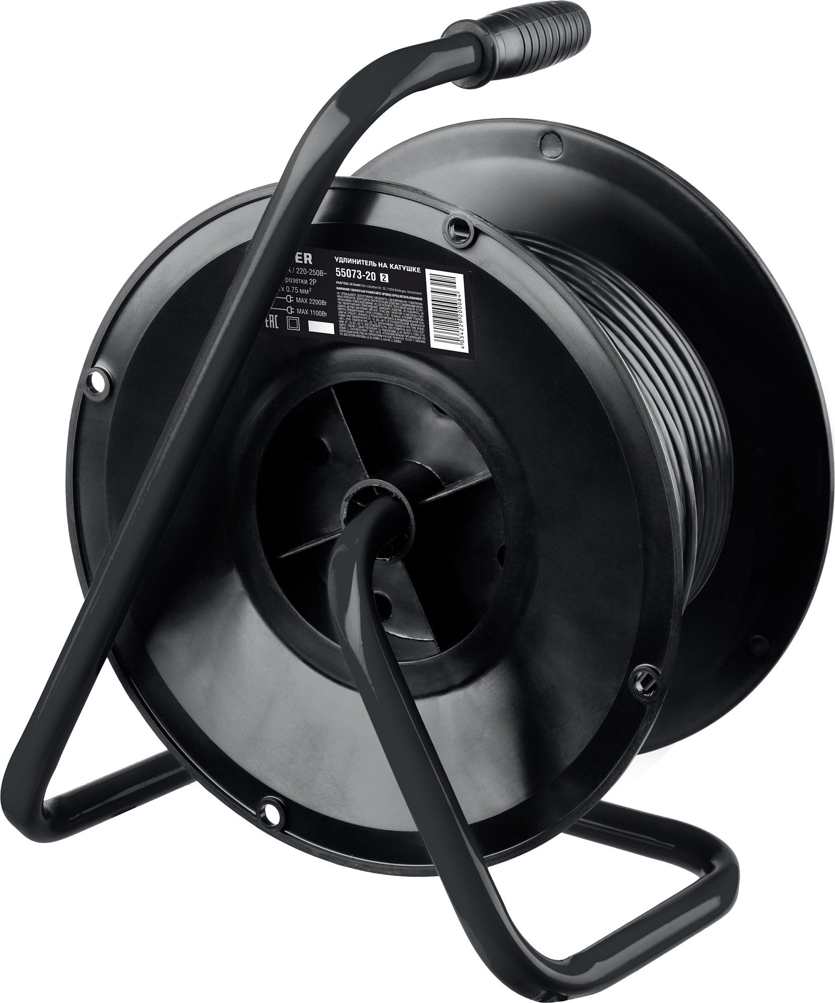 Силовой удлинитель на катушке 4 розетки S 207 Stayer - фото