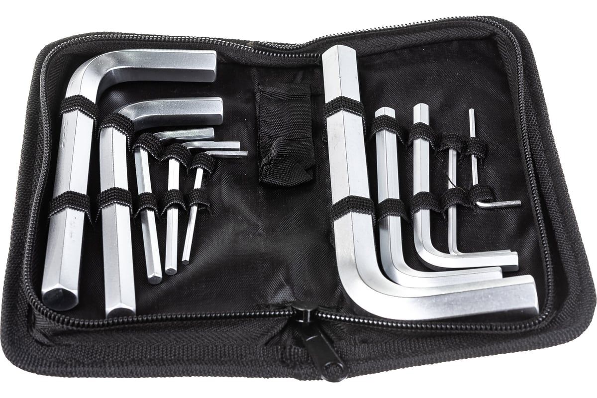 Набор имбусовых коротких ключей 2-14 мм Master Stayer 2740-Н10, 10 шт - фото