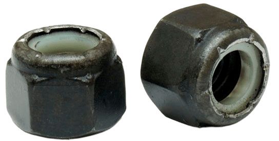 Гайка дюймовая 3/4"-10 UNC самоконтрящаяся с нейлоновой вставкой DIN 985, класс прочности 5, фосфатированная - фото