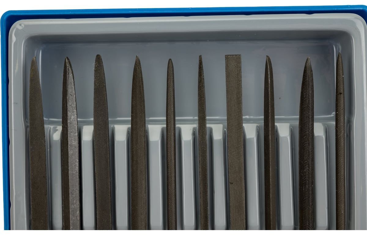 Набор надфилей с ручками 140 мм ЗУБР 16021-2-Н10, 10 шт - фото