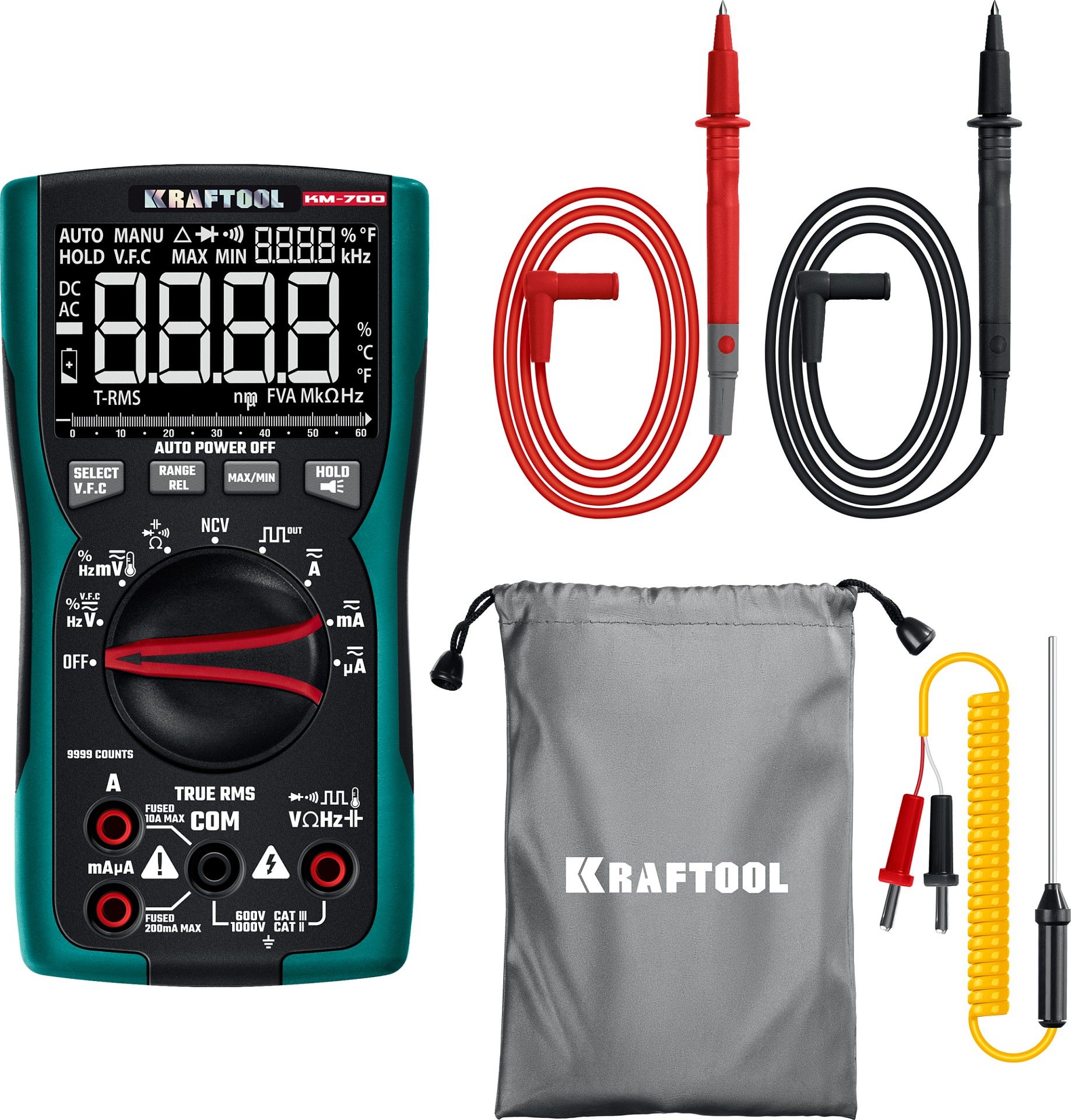 Мультиметр цифровой KM-700 Kraftool 59852 - фото