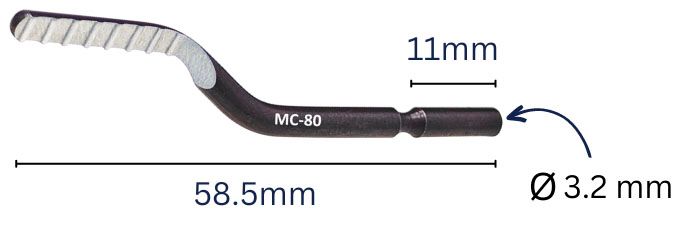 Лезвие для фаскоснимателя d=3,2 мм MС-80 Multi-Cutting CP Gratex 22800, сталь HSS - фото