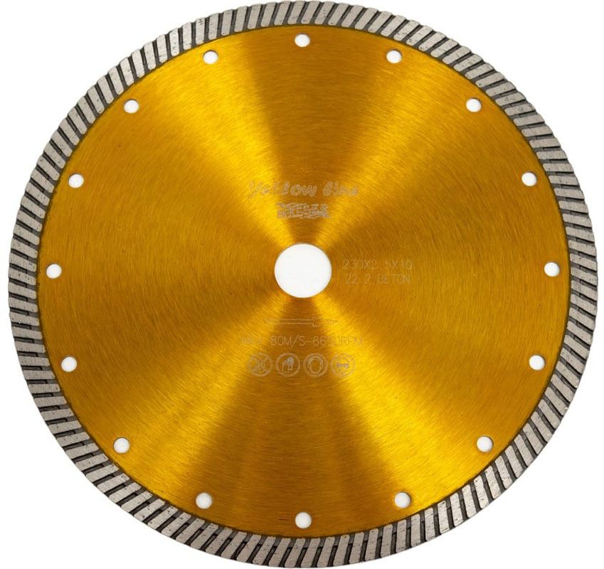 Диск алмазный турбо YL по бетону 230 мм, Messer 01-36-230 - фото