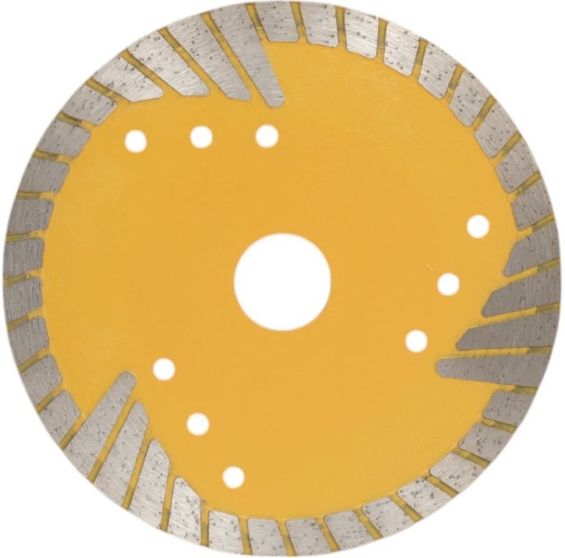 Диск алмазный 125/22,2х2,4 мм по железобетону, горячая прессовка, защитные сектора, сухой и мокрый рез Cutop 67-415 - фото