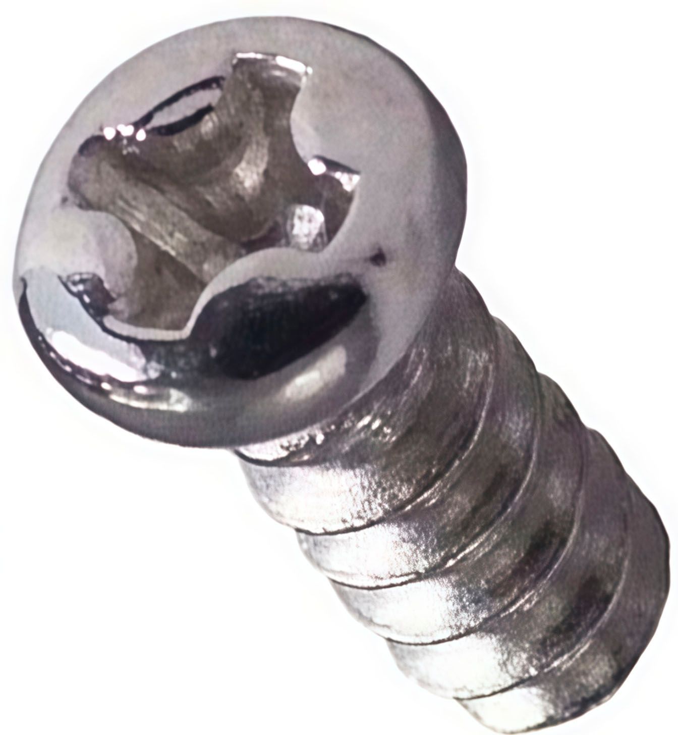 Шуруп полусфера с полной резьбой и тупым концом, оцинкованная сталь - фото